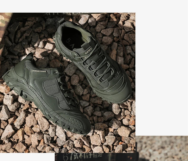 New Men Tactical Boot Desert Waterproof Hunting Work Army Boot Male Safety Ankle Lace Up Military Climbing Hiking Shoe Anti-Slip - Sun Studio