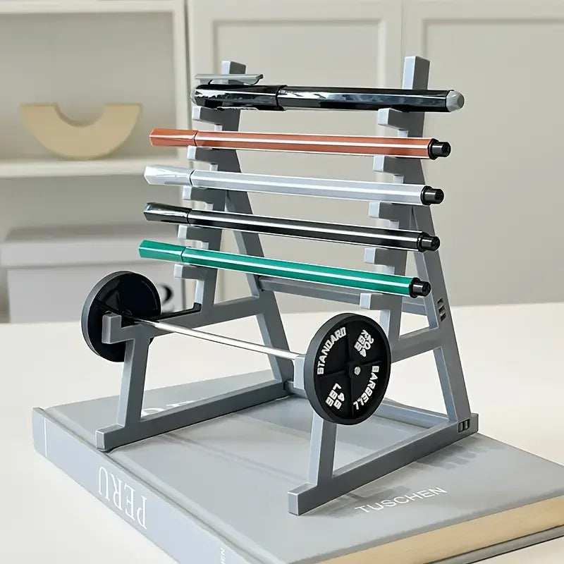 Creative Barbell Pen Holder Fitness Themed Fitness Pen Holder Perfect Gift for Fitness Enthusiasts Weightlifters - Sun Studio