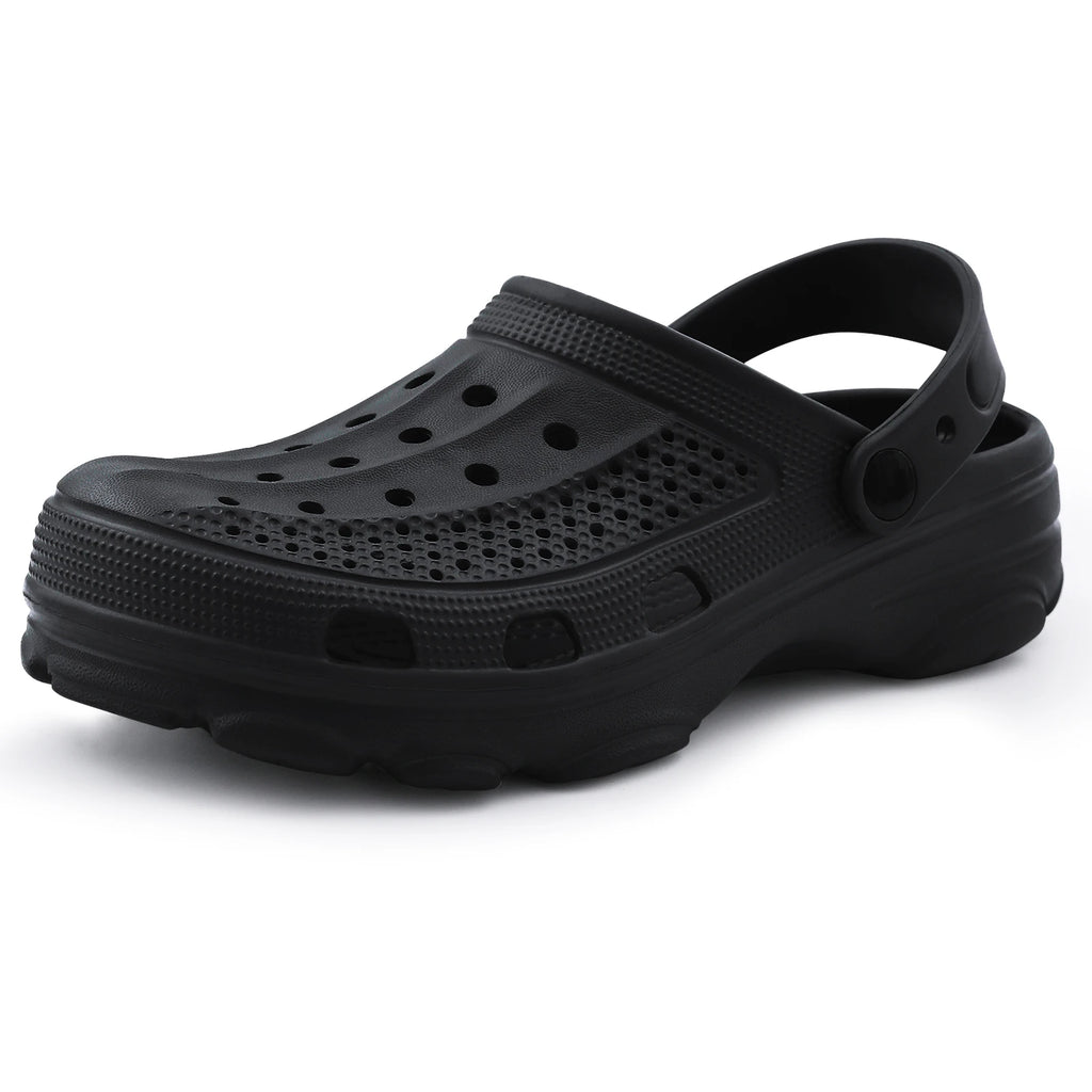 Eyriphy Herren Hausschuhe Garten Schuhe atmungsaktive Lochhausschuhe Outdoor Angelschuhe rutschfeste Küchenschuhe EVA-Sohle Herren Sandalen
