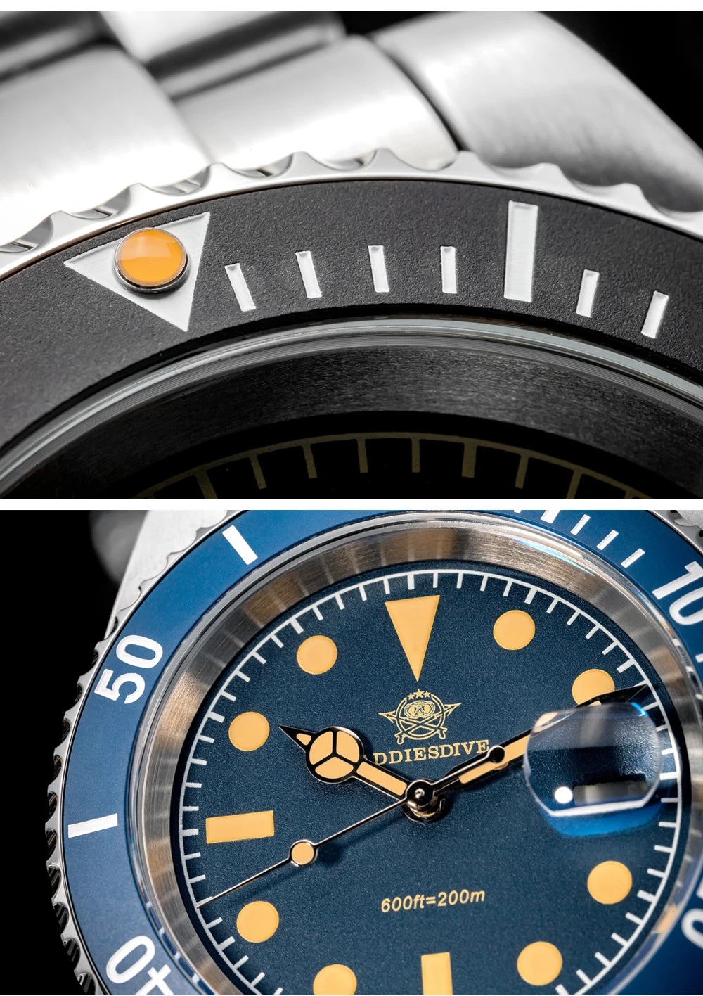 ADDIESDIVE Men's Watch Quartz Calendar Window 316L Stainless Steel Ceramic Bezel 20Bar Waterproof Luminous Watches 41mm - Sun Studio