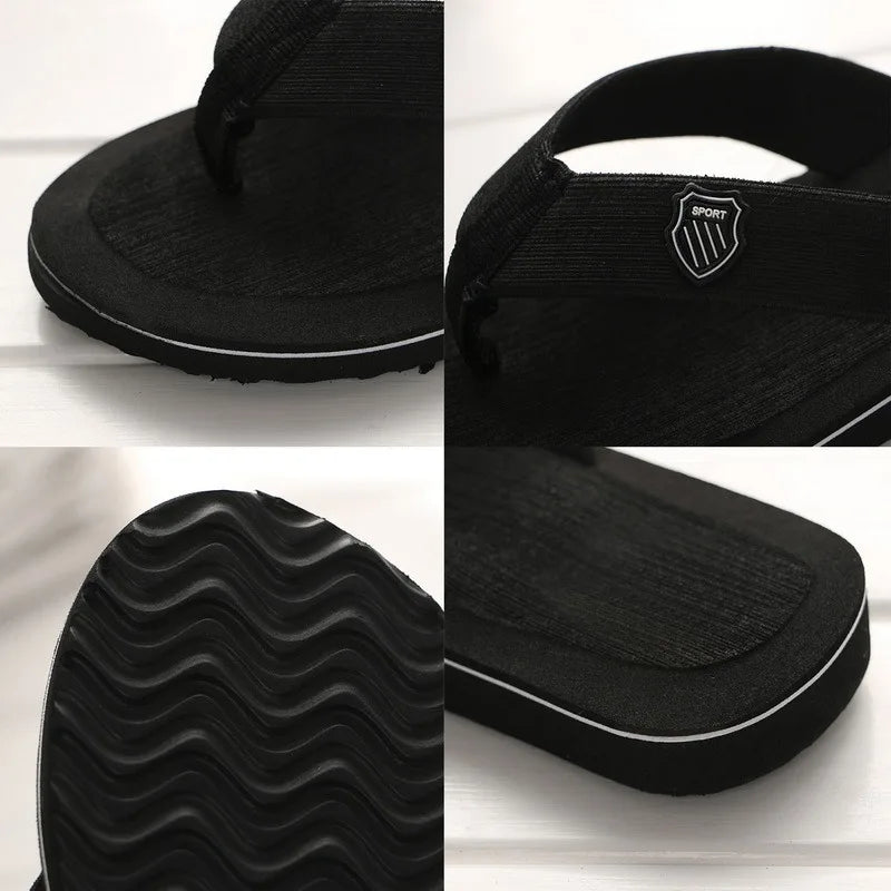 Summer Slippers Men Flip Flops Beach Sandals Non-Slip Casual Flat Shoes 2023 Slippers Indoor House Shoes For Men Outdoor Slides - Sun Studio
