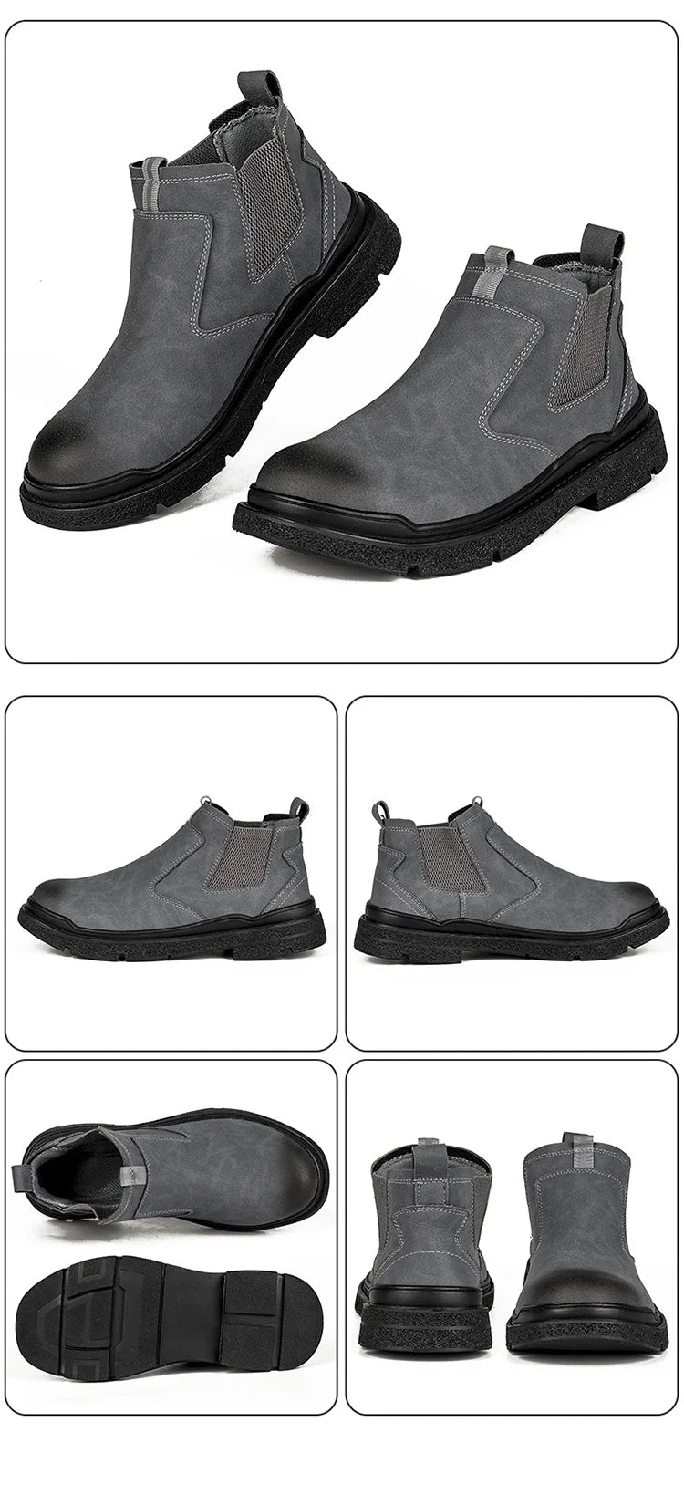 Waterproof Men Welder Shoes Steel Toe Work Shoes Man Anti-spark Anti-smash Safety Shoes Male Slip On Chelsea Work Safety Boots - Sun Studio