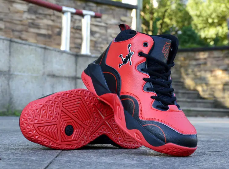Marke Professionelle Herren Weiße Rote Blaue Basketballschuhe Basketball Sneakers Rutschfest Hochschaft Paar Herren Basketballstiefel