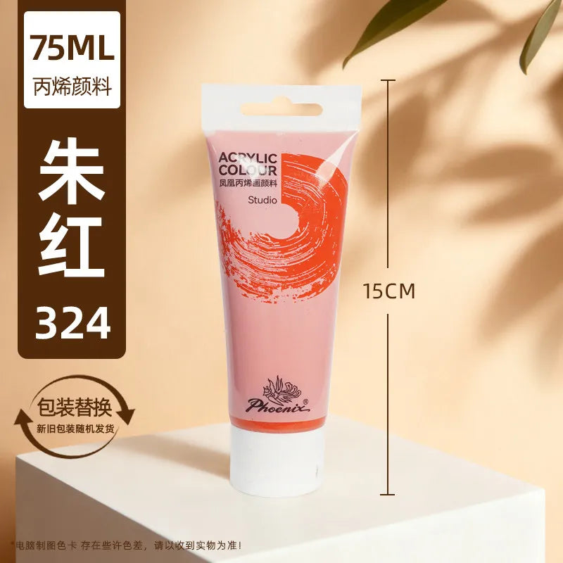 75ml Acrylfarbe Ungiftig Nicht verblassend, reiche Pigmente für Maler, Erwachsene für Leinwand Holz Ton Stoff Keramik Bastelbedarf
