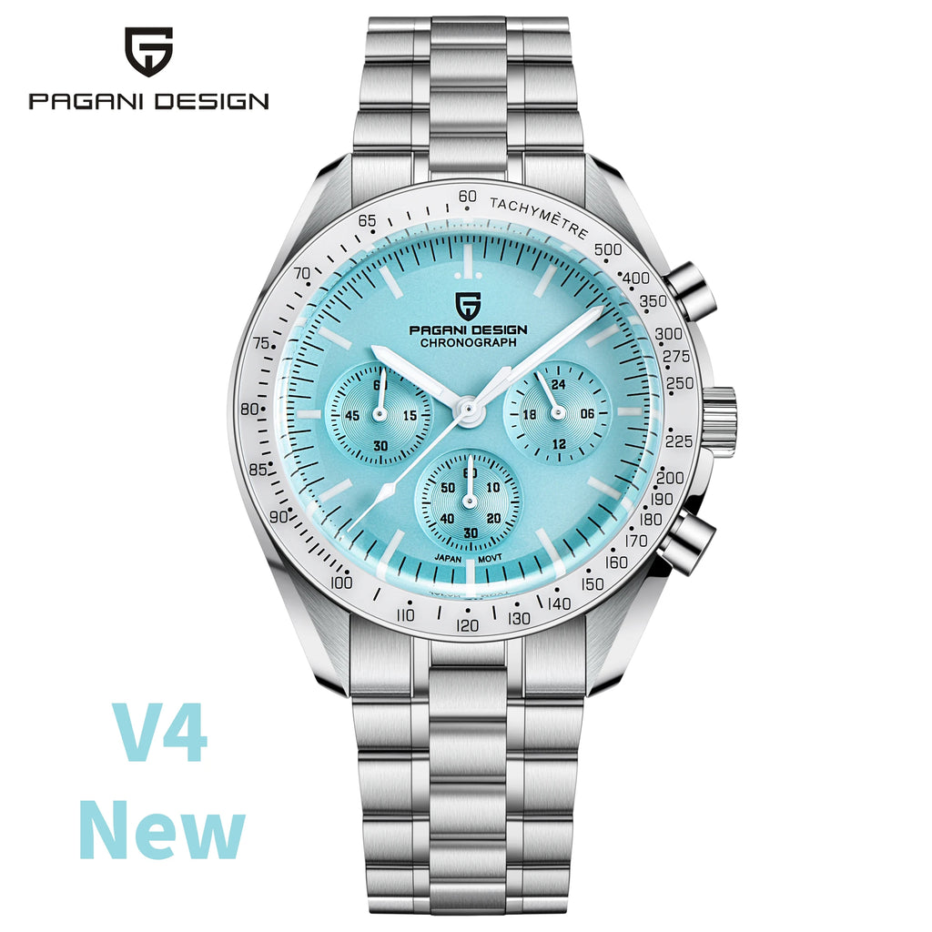 PAGANI DESIGN 2025 New Moon Men's Watches Luxury Quartz Watch For Men AR Sapphire Glass 100M Waterproof Wristwatch Chronograph - Sun Studio