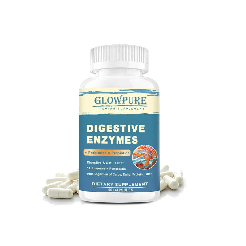 Digestive Enzyme Supplement with Prebiotics & Probiotics - Supports Nutrient Absorption | Gut Health Promotes Digestion | Immune - Sun Studio