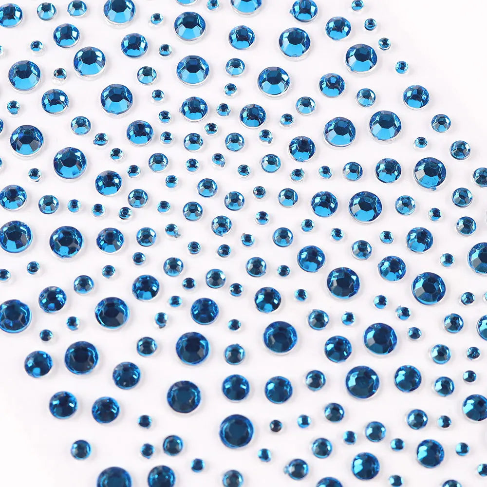 Face Decorations Rhinestone Stickers for Music Festival Halloween Party Mobile Crystal Sticker Women Girls DIY Diamond Stickers - Sun Studio
