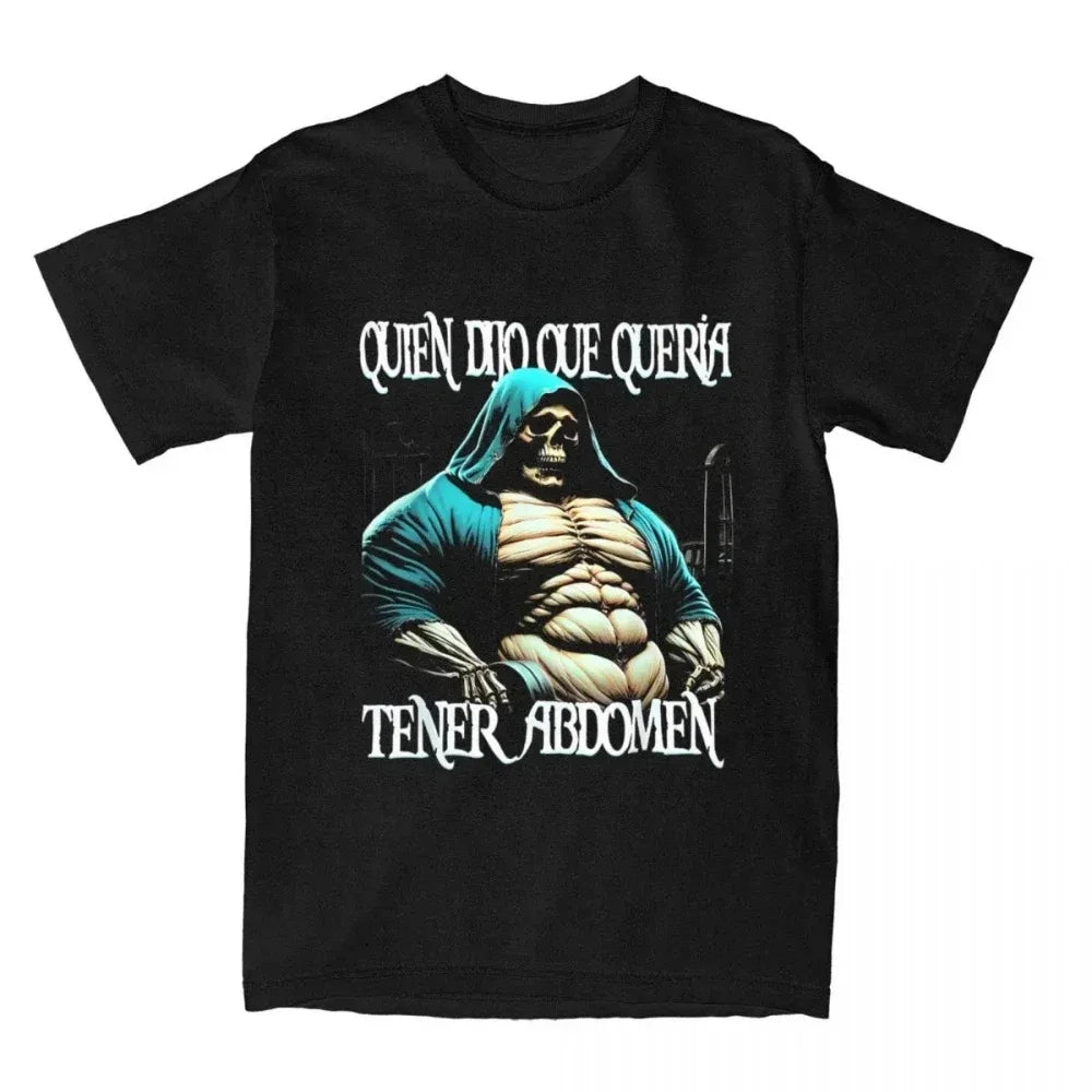 Fitness T-shirt  Calacas Chidas Gym Fitness Con Frases Sarcasticas T-shirt Men Women Retro Tees Tops Streetwear Casual Unisex - Sun Studio