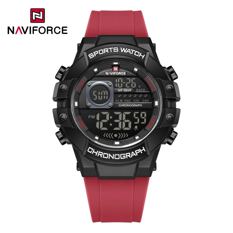 NAVIFORCE Men's Watches Multifunctional Gas phase Digital Display Silicone Strap Screen Boy's Electronic Sports Male Clock Gift - Sun Studio