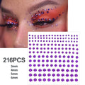 162/216/900pcs Eye&Face&Body Diamond Tattoos Stickers 3/4/5/6mm Colored Glitter Rhinestone Tattoo for Party Makeup Gem Accessory - Sun Studio
