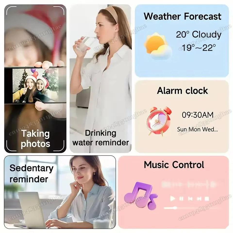 Smart Watch For Android IOS Watches 2.01inch HD Display Bluetooth Call Message Alert Music Sports Mode Smartwatch Men Women Gift - Sun Studio