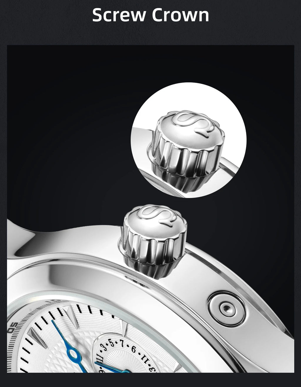 Sea-Gull Mechanical Men's Watch Hollow Flywheel Automatic Watch Multifunction 316L Stainless Steel Calendar Brand Watches M160S - Sun Studio