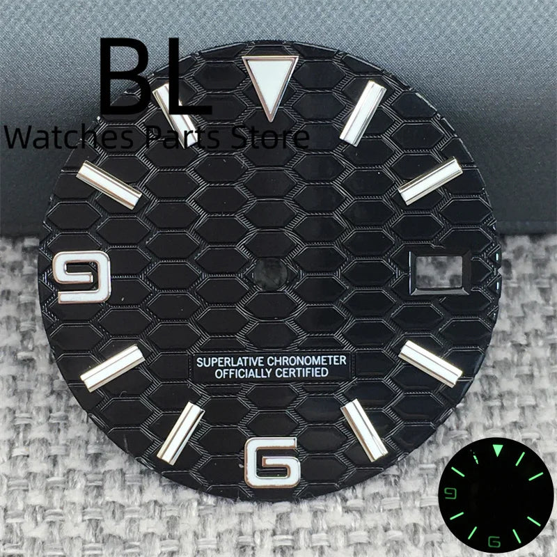 BLIGER 36mm40mm High Quality Silver BLand-DwelweMen's Watch Case For NH35 Movement Watch Parts Sapphire Glass 10BAR Watches Box - Sun Studio