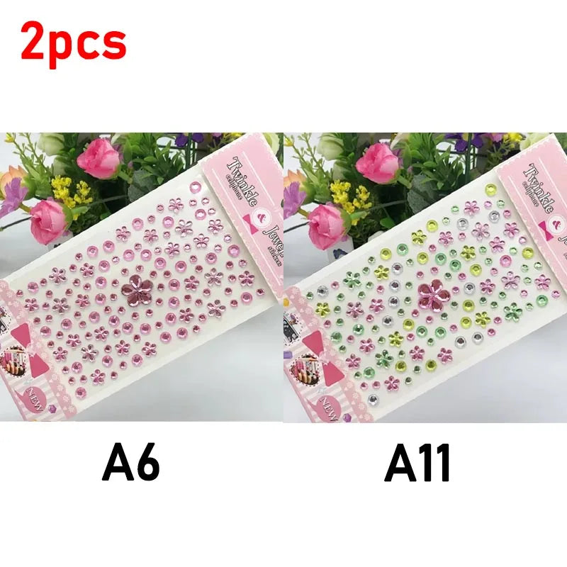 Glitzer Gesicht Aufkleber für Kinder Strasssteine für Augen Gesicht Diamanten Helle Aufkleber Festival Makeup Juwelen Aufkleber ZS006