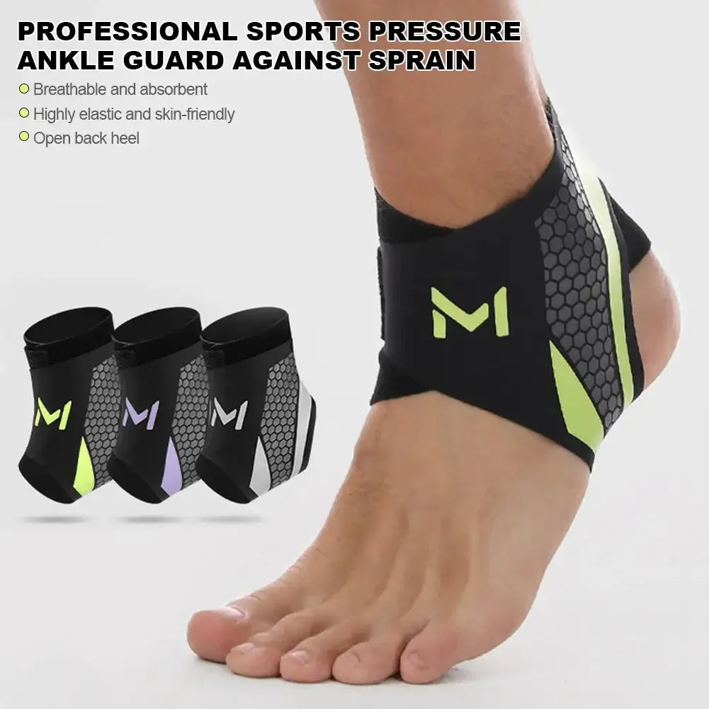 1PC Professional Y-Type Ankle Brace - High Elastic Bidirectional Compression Anti-Sprain Guard for Basketball Sports - Sun Studio