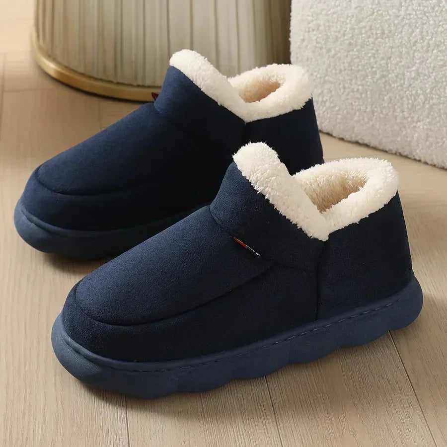 Warme Flausche Hausschuhe Frauen Männer Winter Neue Mode Komfort Plüsch Hausschuhe Zuhause Innen Außen Weiche Dicke Sohle Baumwollschuhe