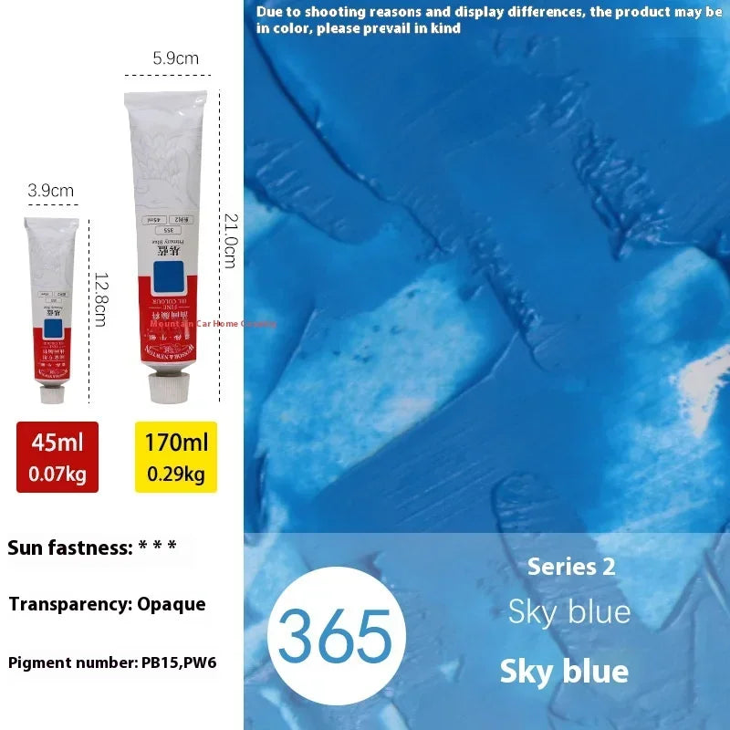 45ml Oil Paint Transparent Tube Fast Drying White Gold Silver Professional Color Painting Supplies For Artists Student Beginners - Sun Studio