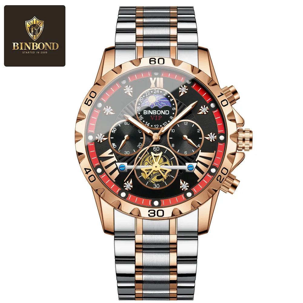 UTHAI W177 Cool and fashionable Men watch,business night light waterproof quartz watches, high-end clock gifts，watches for man - Sun Studio