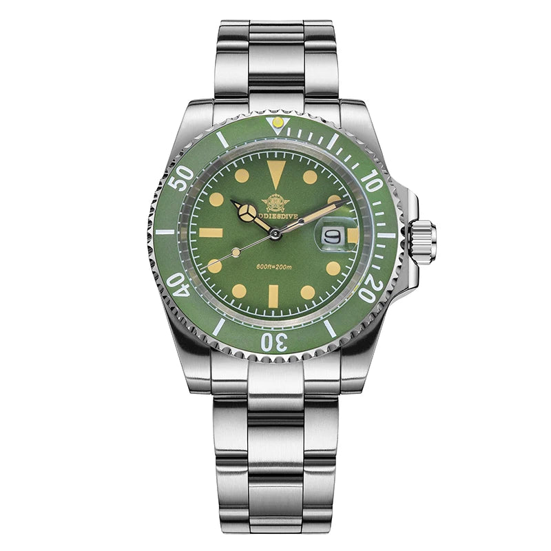 ADDIESDIVE Men's Watch Quartz Calendar Window 316L Stainless Steel Ceramic Bezel 20Bar Waterproof Luminous Watches 41mm - Sun Studio
