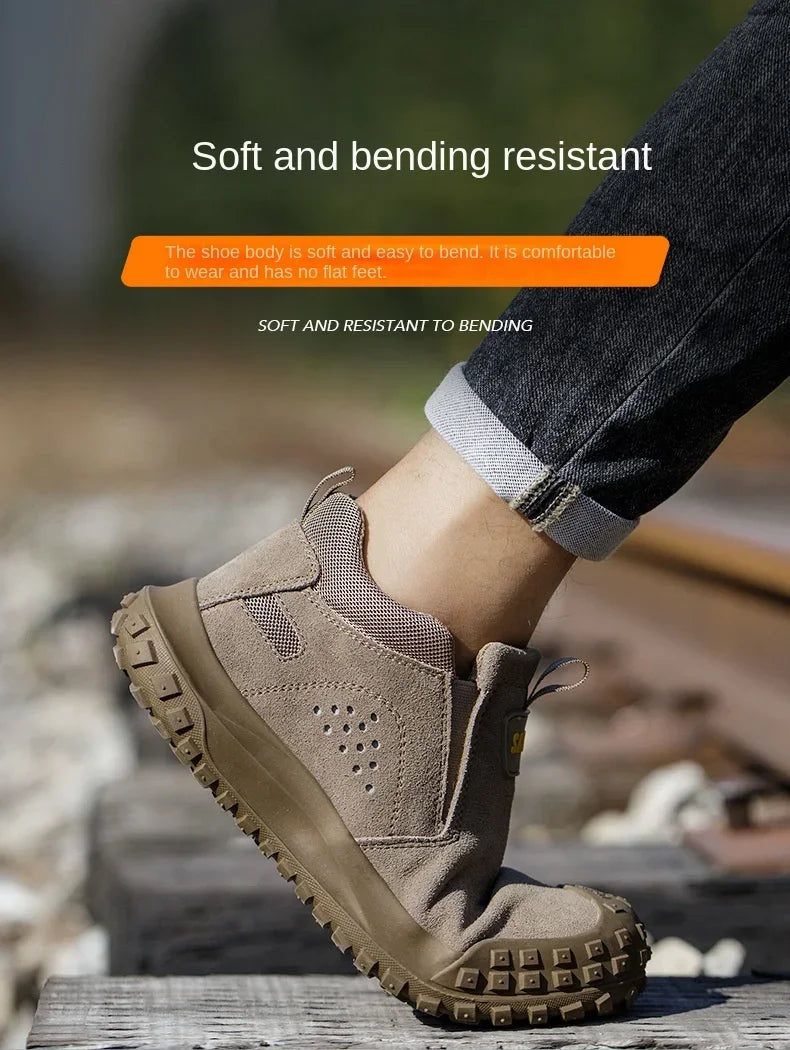 Men Safety Boots Welder Safety Shoes Anti-Smash Indestructible Safety Shoes Men Work Boots Steel Toe Security Boots Footwear - Sun Studio