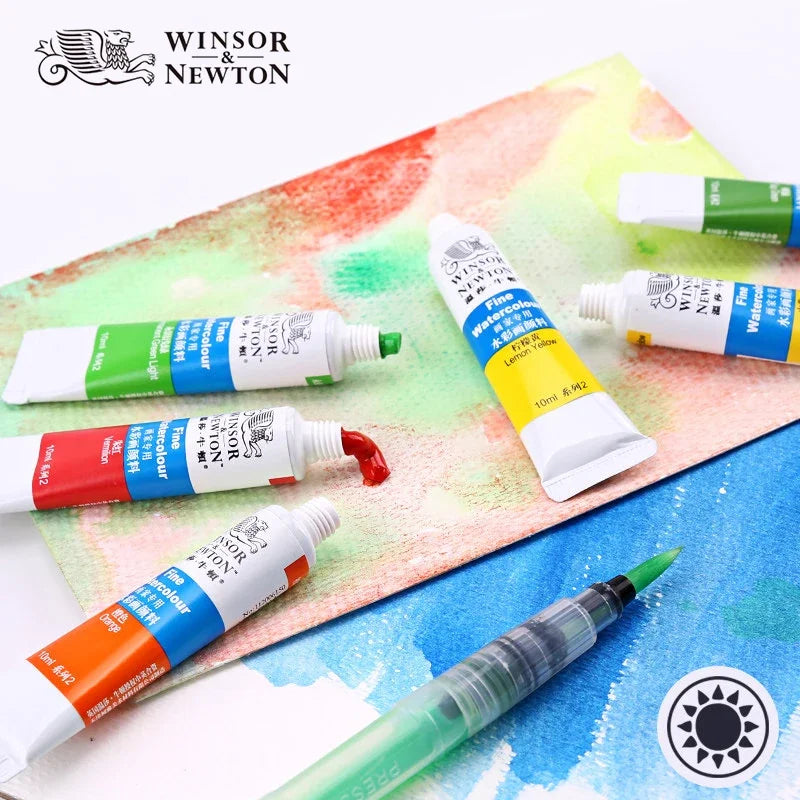 Winsor & Newton 12/18/24/36Colors 10ml Watercolor Paint Set acuarela Watercolors Medium Art Masking Fluid Art Professional - Sun Studio