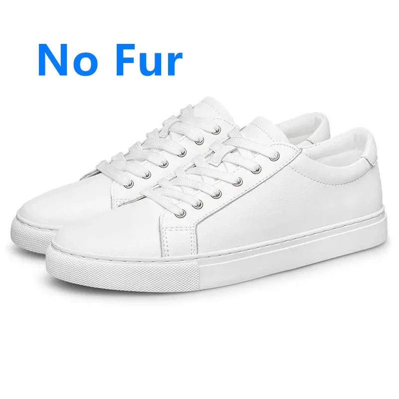New Sneakers Men Shoes Genuine Leather Mens Casual Shoes Flat Male Footwear Fashion Black White Shoes Tenis Masculino Skateboard - Sun Studio