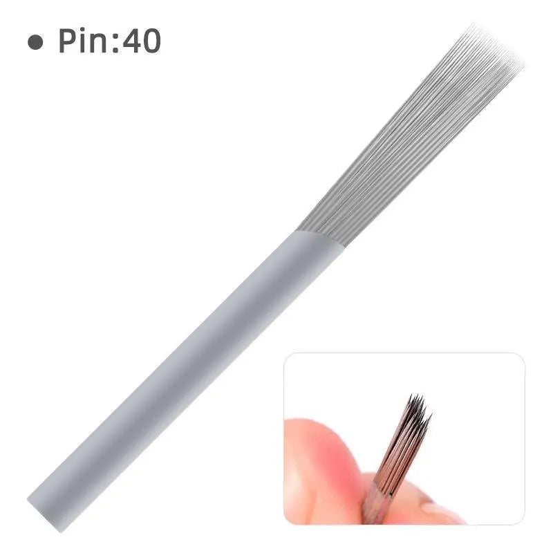 50Pcs Round Tattoo Needles Blades RS RL Microblading Permanent Makeup Fog Eyebrow Lip Needles Manual Pen Embroidery Needle - Sun Studio