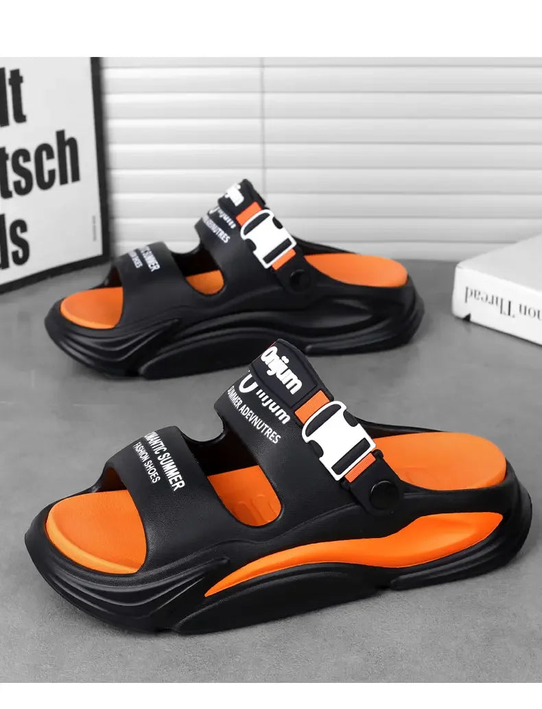 Men Summer Comfortable Beach Sandals Male Outdoor Flip Flops Thick Soft Clogs Casual Man Water Garden Shoes Women Beach Slippers - Sun Studio