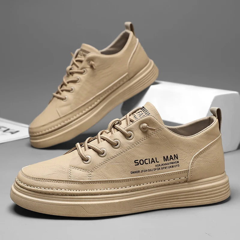 Sportschuhe Herren Hochschnitt Freizeit Schuhe Plattform Fußbrett Schuhe Frühling und Herbst Bequeme Stoffe Luxus Designer Schuhe