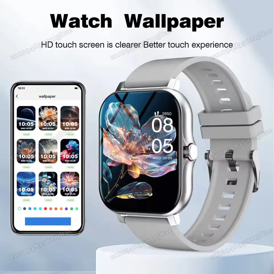 Smart Watch For Android IOS Watches 2.01inch HD Display Bluetooth Call Message Alert Music Sports Mode Smartwatch Men Women Gift - Sun Studio