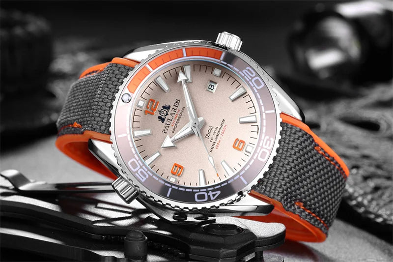 Luxus Automatische Herren Uhr Hochwertige Mechanische Selbstaufzugsbewegung Gummiband Wasserdicht Leuchtender Kalender Herren Uhren