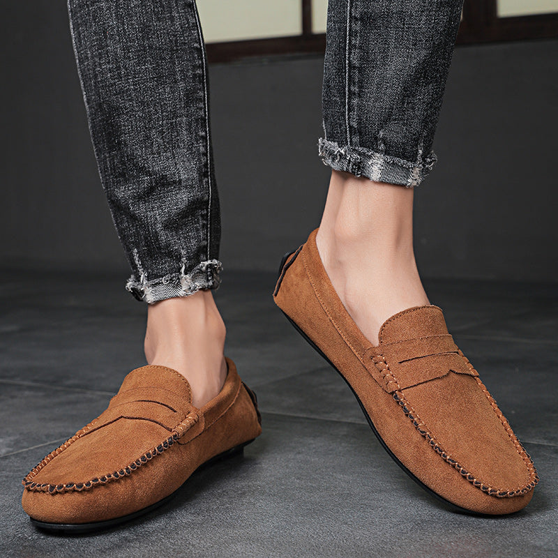 Trend Wildleder Herren Lässige Schuhe Atmungsaktiver Komfort Slip-On Herren Fahr Schuhe Mode Herren Bequeme Schuhe Luxus Marke Mokassins