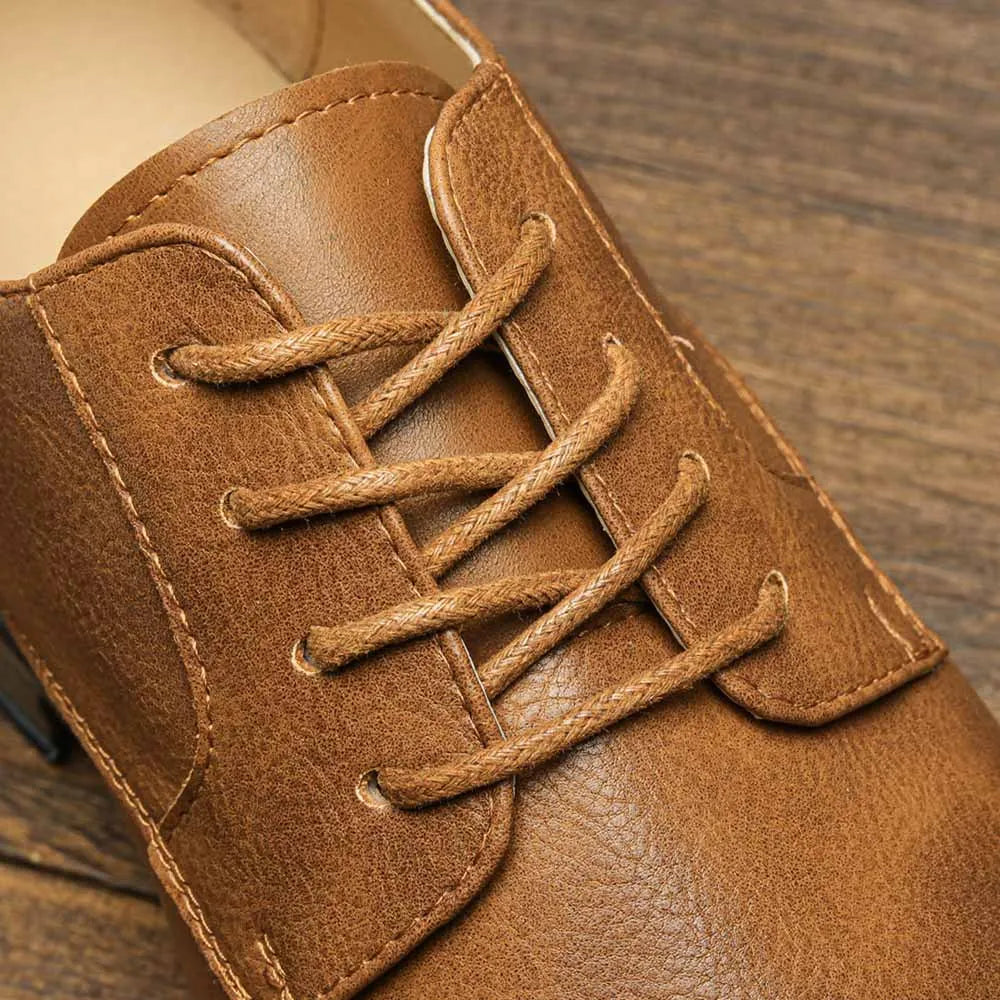 Business Herren Lederschuhe Europäisch Amerikanisch Lässige Herren Lederschuhe Retro Trend Herren Schuhe Große Größe Lederschuhe für Männer