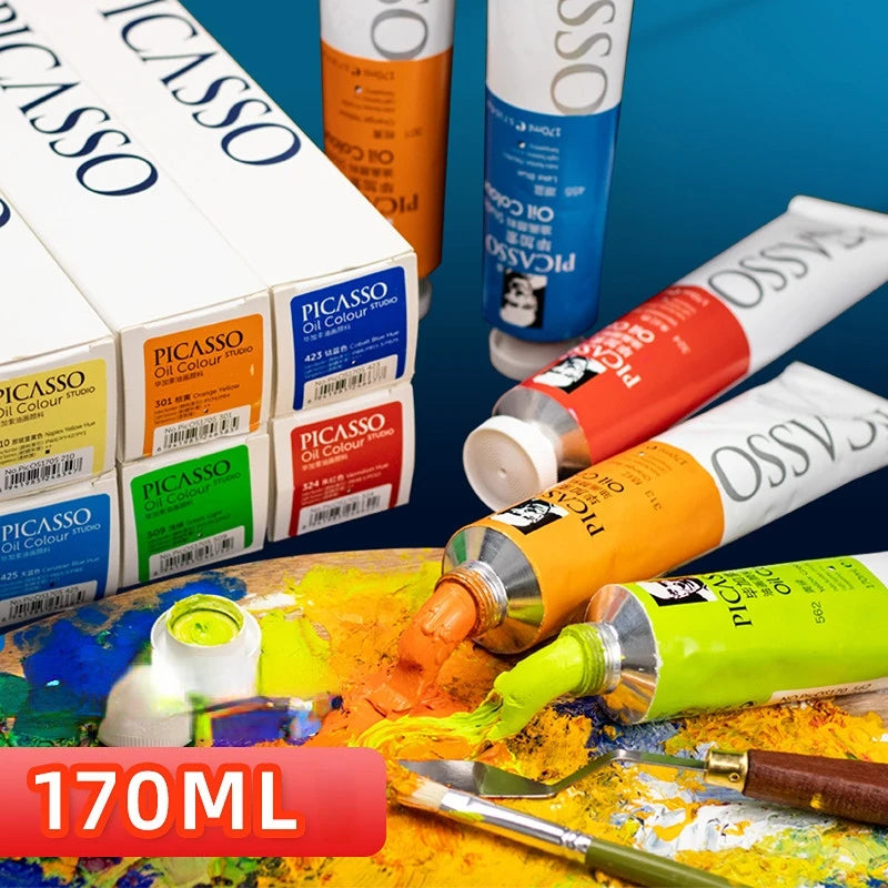 50/170ML Oil Painting Pigment for Beginners and Students Majoring In Fine Art Painting Creation Light-resistant Delicate Pigment - Sun Studio
