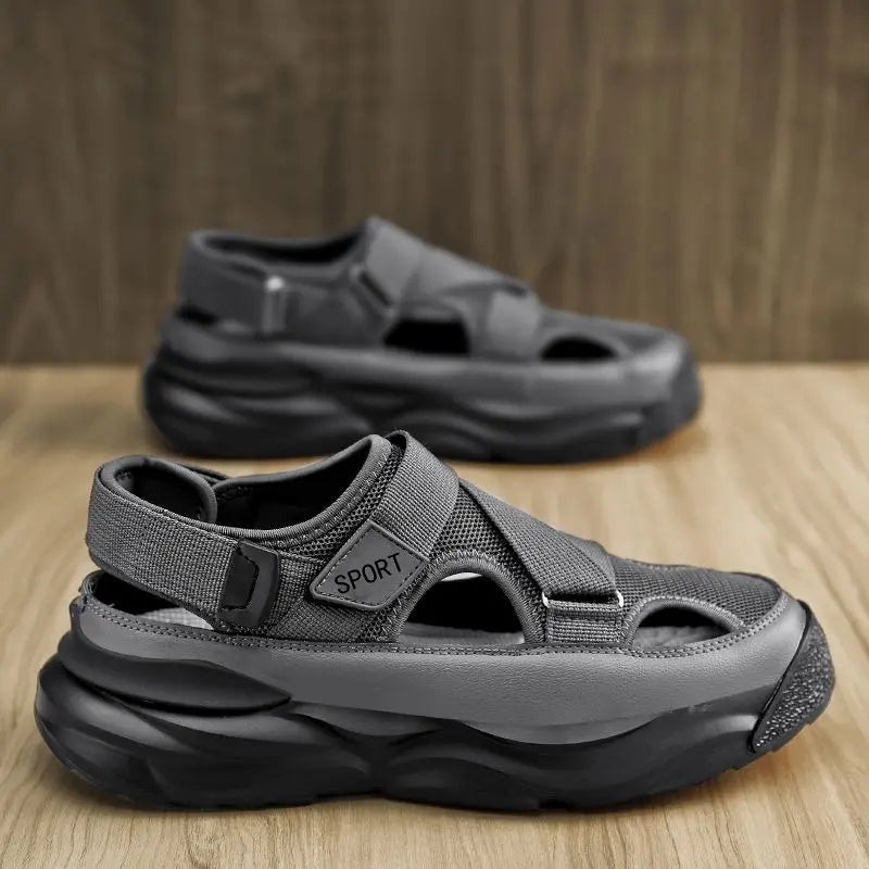Men's Breathable Hollow out Sporty Slippers Soft Bottom Casual Fashion Sandals Anti-Slip Durable Rubber Sole Comfortable Slip-On - Sun Studio