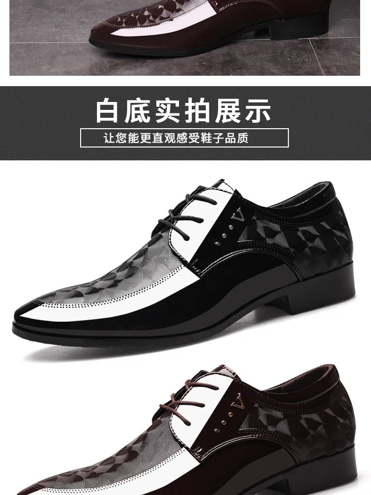 Oxfords Leather Men's Shoes Casual Dress Men Lace Up Breathable Formal Office for Man Big Size 38-48 Flats 2024 - Sun Studio