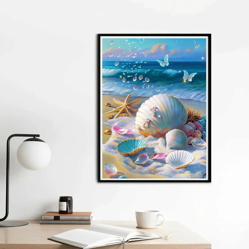 Starfish 5D Diamond Painting Fantasy Shell Seaside Scenery Full Diamond Embroidery Mosaic Cross Stitch Kits Bedroom Home Decor - Sun Studio