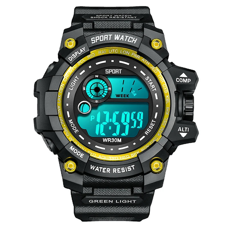 New Men LED Digital Watches Luminous Fashion Sport Waterproof Watches For Man Date Army Military Clock Relogio Masculino - Sun Studio