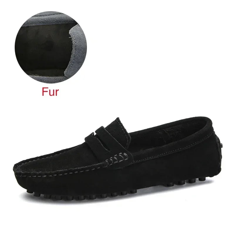 DEKABR Size 49 Men Casual Shoes Fashion Men Shoes Genuine Leather Men Loafers Moccasins Slip On Men's Flats Male Driving Shoes - Sun Studio