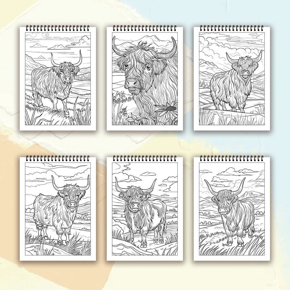 30 Sheets Stress Relief Coloring Book, 11.2x 8.3in,100gsm Thick Paper, Spiral Bound, Halloween Gift, Christmas Gift Option - Sun Studio