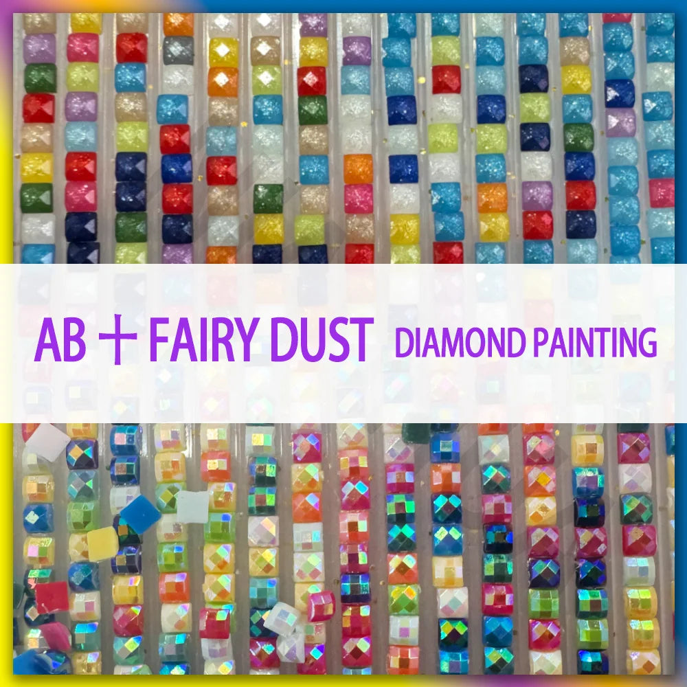 Fairy Dust AB Cartoon Grandpa and Grandma 5D DIY Diamond Painting Cross Stitch Art Mosaic Full Embroidery Home Decor Kids Gift - Sun Studio