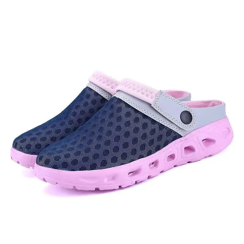 Plus Size 36-46 Mens Sandals Summer Garden Shoes Mesh Slippers Soft Bottom Beach Clogs Womens Slip-On Solid Breathable Zapatos 3 - Sun Studio