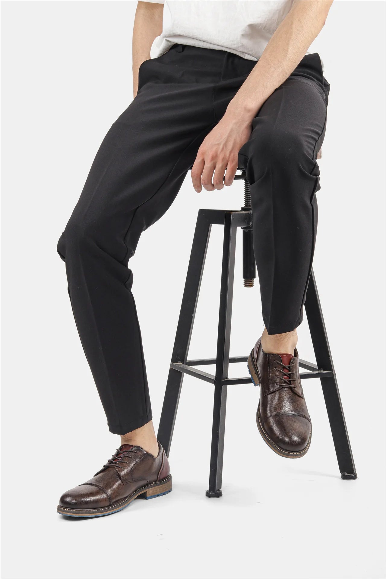 Business Herren Lederschuhe Europäisch Amerikanisch Lässige Herren Lederschuhe Retro Trend Herren Schuhe Große Größe Lederschuhe für Männer