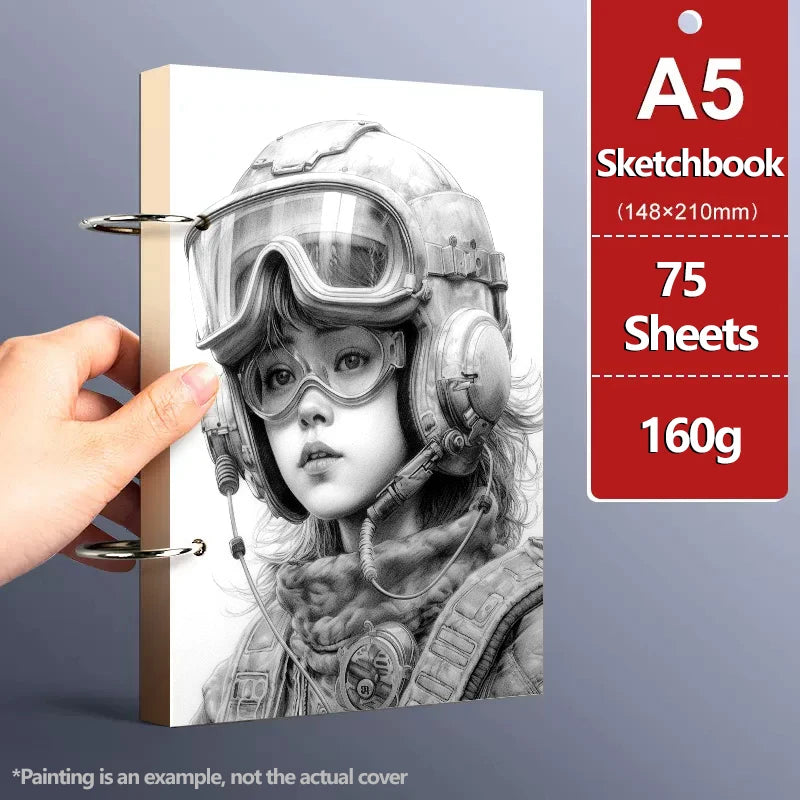 A4/A5/8K/16K/32K Skizzenbuch abnehmbares dickes Papier Notizbuch für Malerei, DIY kreative Übung, Malbuch, Kunstschulbedarf