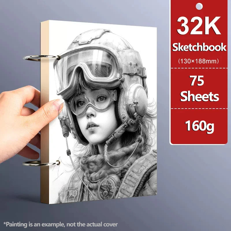 A4/A5/8K/16K/32K Sketchbook Detachable Think Paper Notebook for Painting DIY Creative Pratice Drawing Book Art School Supplies - Sun Studio