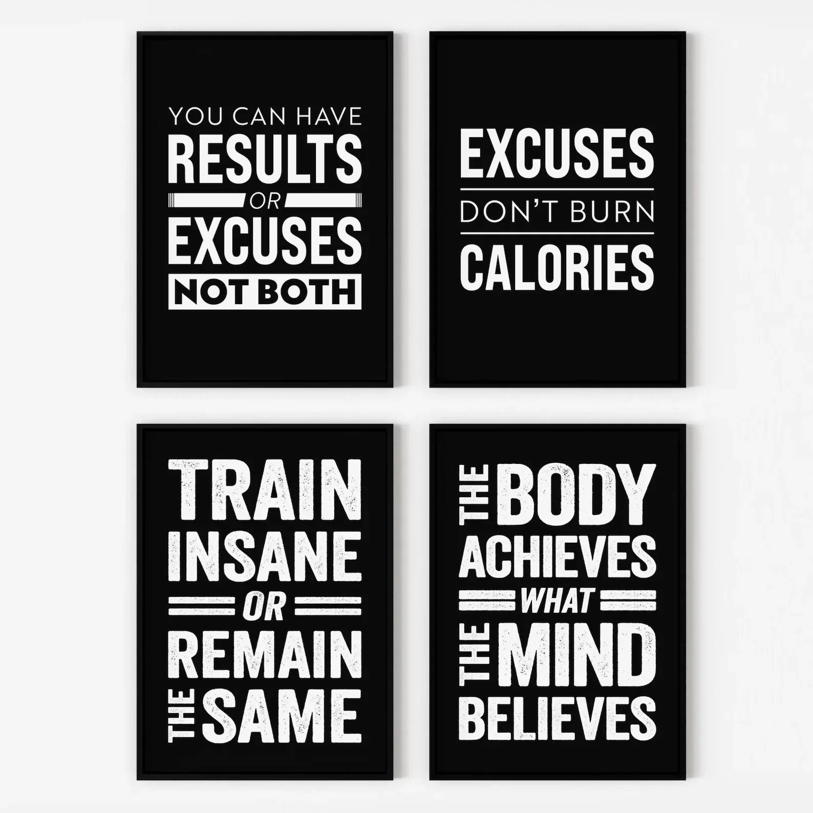 Gym Wall Art Poster Gym Inspirational Poster Home Gym Wall Decoration Gym Slogan Canvas Printing Decorative Painting Frameless - Sun Studio