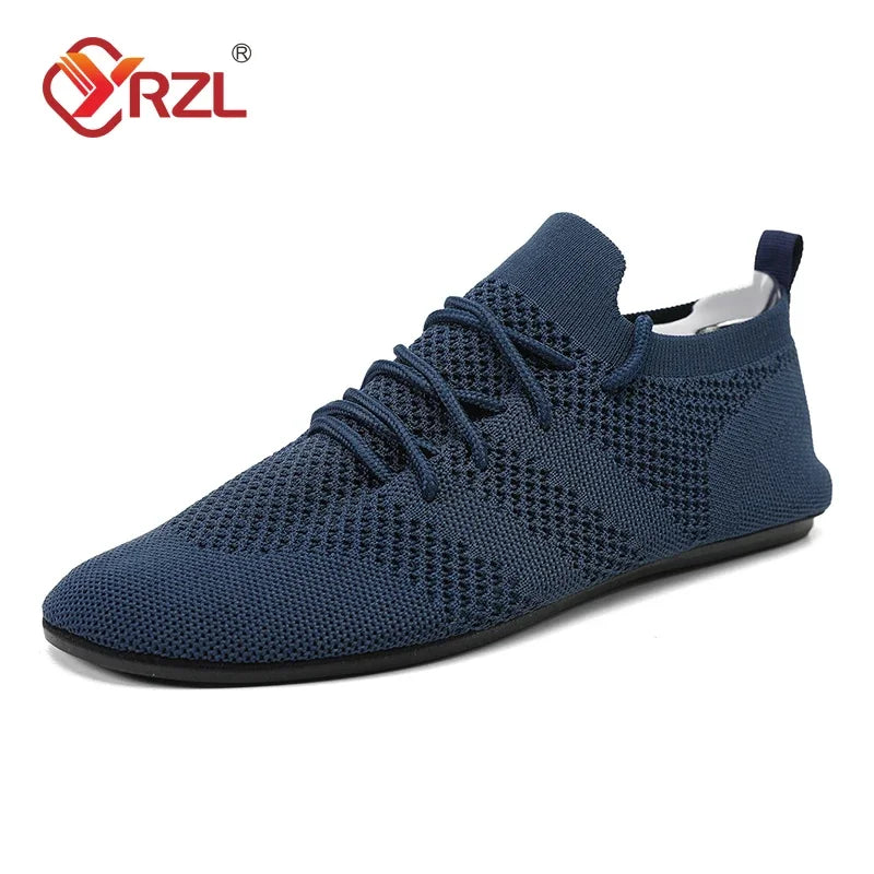 YRZL Mesh Slipper Herren Fahr-Mokassins Hochwertige Flats Wanderschuhe Atmungsaktive Rutschfeste Lässige Slipper Sommer Herren Schuhe