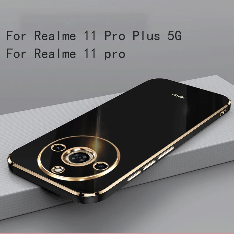 For Realme 11 Pro Plus 5G Case Soft TPU Cover High Quality Anti-fingerprint Camera Protection Case For Realme 11 Pro - Sun Studio