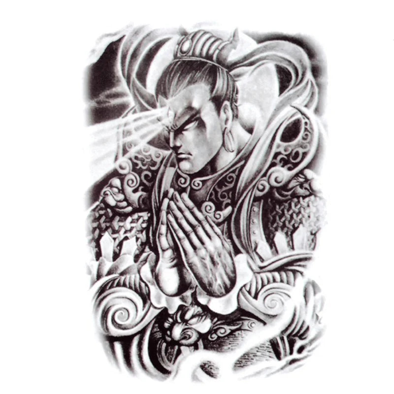 Temporary Large Back Tattoo Sticker Waterproof Cool Art FakeTattoo Sticker - Sun Studio