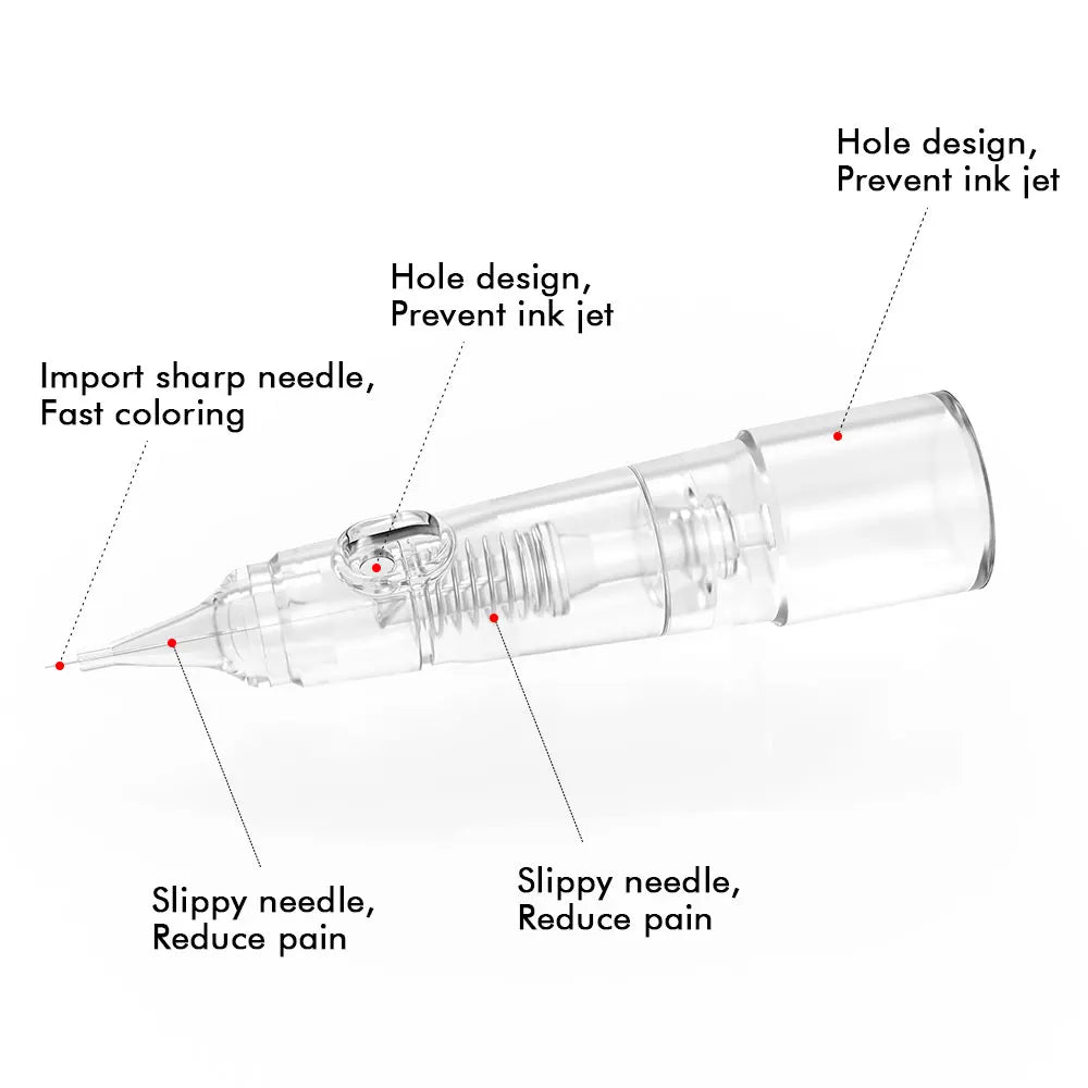 Biomaser Professional Permanent Makeup Cartridge Needles 1R/2R/3RL/5RL Disposable Sterilized Tattoo Pen Machine Needles Tips - Sun Studio